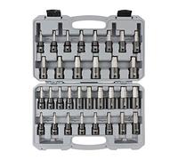 TEKTON 1/2 Inch Drive Hex/Torx Impact Bit Socket Set, 32-Piece (1/4-3/4 in, 6-19 mm, T30-T70) | SIB92312