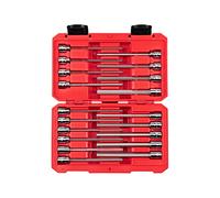 TEKTON 3/8 Inch Drive Long Hex Bit Socket Set, 19-Piece (1/8-3/8 in, 3-10 mm) | SHB91315