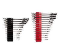 TEKTON Flex Head WRC95304 - Juego de llaves combinadas de trinquete de 12 puntos con organizador modular de llaves, 25 piezas (1/4-3/4 pulgadas, 6-19 mm)