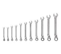 TEKTON Juego de llaves combinadas reversibles de trinquete de 12 puntos, 11 piezas (1/4-3/4 pulgadas) | WRC94000