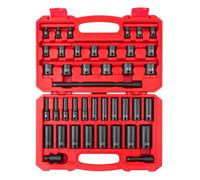 TEKTON Juego de llaves de impacto de 6 puntos de 3/8 pulgadas, 41 piezas (6-24 mm) | SID91401