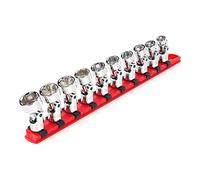 TEKTON Juego de llaves de vaso universales de 6 puntos con riel, 10 piezas (10-19 mm) | SHD91119