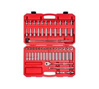 TEKTON Juego de llaves de vaso y trinquete de 6 puntos de 1/2 pulgada, 57 piezas (3/8-1 pulgada, 10-24 mm) | SKT25301