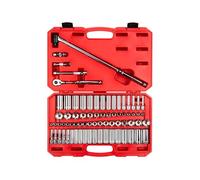 TEKTON Juego de llaves de vaso y trinquete de 6 puntos de 3/8 pulgadas, 73 piezas (1/4-1 pulgada, 6-24 mm) SKT15311