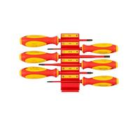 TEKTON Phillips DVZ90105 - Juego de destornilladores cuadrados aislados con organizadores modulares rojos, 6 piezas (#1 - #2, 5.5-6.5 mm, #1 - #2)