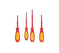 TEKTON Phillips, juego de destornilladores ranurados y aislados cuadrados, 4 piezas (#2, 5.5-6.5 mm, #2) | DVZ90001