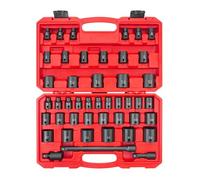 TEKTON SID92403 - Juego de llaves de impacto de 6 puntos de 1/2 pulgada, 45 piezas (5/16-1-1/4 pulgadas, 8-32 mm)
