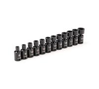 TEKTON SID97002 - Juego de llaves de impacto de junta universal de 6 puntos, 12 piezas (8-19 mm)