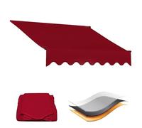Tela De Repuesto for Toldo Parte, Telas for Toldos, Resistente A Los Rayos UV, Dosel Lona Recambio Jardín Patio Terraza Balcón Parasol Refugio Impermeable, 2/3/4/5m, Gris/Beige(Red,(12x10ft)3.6x3m)