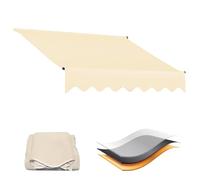 Tela De Repuesto for Toldo Parte, Telas for Toldos, Resistente A Los Rayos UV, Dosel Lona Recambio Jardín Patio Terraza Balcón Parasol Refugio Impermeable, 2/3/4/5m, Gris/Beige(Beige,(12x10ft)3.6x3m)