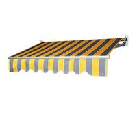 Tela De Repuesto Para Toldo, Lona Recambio Para Toldo Jardín Patio Terraza Balcón Exterior, Toldo De Lona 4x3.5m Cubierta Del Toldo, Vela De Sombra Recambio De Tela Lona(Yellow Gray,4x2m/13x6.5ft)