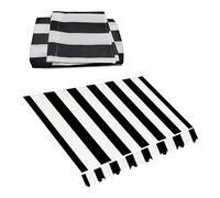 Tela De Repuesto Para Toldo, Lona Recambio Para Toldo Jardín Patio Terraza Balcón Exterior, Toldo De Lona 4x3.5m Cubierta Del Toldo, Vela De Sombra Recambio De Tela Lona(Black Stripe,4x2.5m/13x8ft)