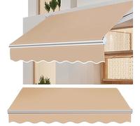 Tela de repuesto retráctil 100% poliéster e Cloth 280 g/m² para jardín y patio (dimensiones: 4,9 x 3 m, color: bei)
