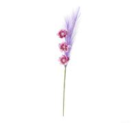Tela de seda falsa para caña para tallo púrpura degradado decoración del | Tela de seda suave, elegante transición de color, diseño de una sola rama, vacaciones en casa para decoración