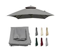 Tela for Sombrilla De Patio Con Brazo Lateral Repuesto for Toldo De Sombrilla Voladiza Cuadrada De 8 Varillas Parasol Resistente Con Protección UV for Jardín(Light Gray,3x4.0m)