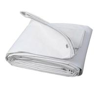 Tela impermeable de lona con ojales: 3 x 5 m, color blanco; 120 g. | Toldo para exteriores, cubierta para jardín, huerto, patio, cenador, coche, moto, bicicleta, terraza, balcón, madera