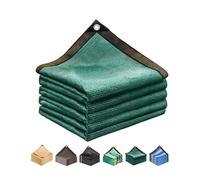 Tela transpirable para exteriores con ojales, 5 x 7 m, color verde, para jardín, cenador y patio, protección UV, ideal para uso en invernadero y terraza