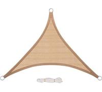 Tela triangular de sombra – resistente a la intemperie y con filtro UV – fabricada en HDPE transpirable – robusta y duradera – ideal para jardín y terraza – color gris oscuro – 5x7x7 metros