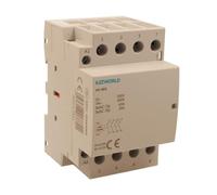 Telerruptor Contactor Modular Trifásico 4P 4NO, 63A 380V AC, 3 módulos DIN, Certificado IEC61095 IEC60947-4-1, IP20, Serie HC-463 Profesional