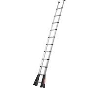 Escalera de mano telescópica PRIME LINE Telesteps, con estabilizadores plegables, profundidad de peldaños 80 mm