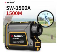 Telescopio telémetro SNDWAY 600M 1000M 1500M medidor de distancia láser para caza Monocular telémetro de Golf ruleta cinta métrica SW-1500A