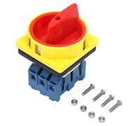 Telituny 3P Interruptor de Leva, 25A 2 Posiciones Interruptor Trifasico Rotativo Encendido Apagado Interruptors Seccionador de Carga para Máquinas Herramienta Máquinas Productos Químicos Textiles(25A)
