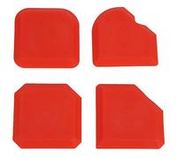 Telituny Raspador de calafateo, 4 unids/set roja espátula de silicona, juntas azulejos, acabado profesional para la mayoría de selladores, rellenos y lechadas de azulejos de baño de cocina