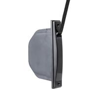 TELKES Recogedor Persiana Empotrado Blanco con Cinta 20 mm x 5 m Carrete Cuerda Enrrollable Mecanismo de Muelle Interior Sistema Polea Rollo Tirador Recambio de Cajetin (Negro, Cinta 20 mm)