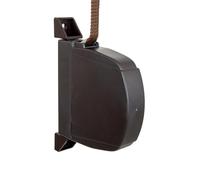 TELKES - Recogedor Plegable de Persiana Marron Cinta 14mm Enrollador Abatible Exterior de Sobreponer en Pared o Marco de Ventana Recambio Universal Reparable Correa Nylon 5,5 m Incluida (Marron, 14mm)