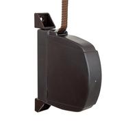 TELKES - Recogedor Plegable de Persiana Marron Cinta 20mm Enrollador Abatible Exterior de Sobreponer en Pared o Marco de Ventana Recambio Universal Reparable Correa Nylon 5,5 m Incluida (Marron, 20mm)