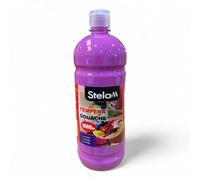 Témpera Gouache 1000 ml - Pintura Opaca al Agua, Colores Vivos para Arte y Manualidades - Stelan
