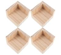 TEMPNAP Patas de Soporte para Cama Infantil de Madera Beige Diseño Base, 4 Piezas, Fácil Instalación y Mayor Estabilidad para Muebles Hogar