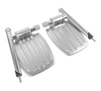 TEMPNAP Reposapiés Barra Metálica Plegable para Silla de Ruedas de Alta Resistencia Diseño Ergonómico y Soporte Estable en Plata, Paquete de 1 Par para Usuarios Movilidad Reducida