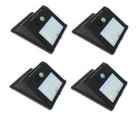 TEMPO DI SALDI 4 x Faro 20 LED con panel solar y sensor de movimiento foco crepuscular