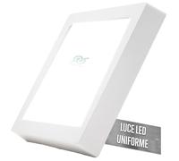 TEMPO DI SALDI Panel LED de 18 W, cuadrado, 21 x 21 cm, lámpara de techo de superficie blanca
