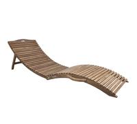TEMPO STYLE - Tumbona plegable de madera de teca paraiso | Chaise Longue de diseño curvo y plegable, tumbona ergonómica para jardín y piscina, resistente y ahorra espacio