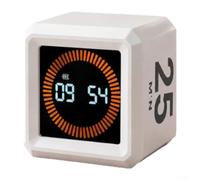 Temporizador Cocina Sensor Gravedad Recargable USB Temporizador | Sensor gravedad flip, recargable C, para batería 6-8 meses, para ideal cocina y horno, blanco