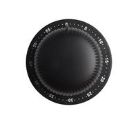 Temporizador de cocina de acero inoxidable con respaldo magnético para cocinar, estudiar y entrenar, temporizador mecánico de cuenta regresiva, alarma de 70 dB, sin baterías (B)