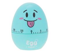 Temporizador de cocina manual para huevos, 55 minutos, diseño de caricatura en plástico con alarma mecánica giratoria - Temporizador de cocina sin baterías para cocinar huevos duros, soft y otros alim