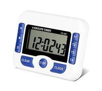 Temporizador de Cuenta Atrás Multi-Función de 4 Canales Temporizador de Cocina Digital para Cocinar 4 Grupos Temporizadores de Reunión de Laboratorio Magnético Establecidos con Función Despertador Dig