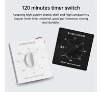 Temporizador de cuenta regresiva de 120 minutos, interruptor de CA 220V, apagado automático, temporizador de bomba de agua mecánica, tipo 86 para mejorar el hogar Grey