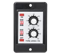 Temporizador de encendido y apagado, perilla relé, interruptor tiempo Control, potencia media, retardo ajustable 6S-60M for circuito control automatizado(AC110 or 220V)
