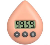 Temporizador de gota de agua con respaldo magnético y cuenta regresiva precisa de 99 minutos para conciencia del tiempo del estudiante y finalización de tareas (naranja)