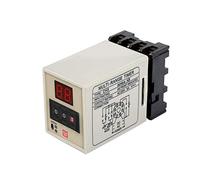 Temporizador de retardo Relé AH3-DM, 0.01S-99H Pantalla LED, Multifunción con Modo Dual, Programable para Control Industrial, DC 24V