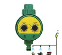 Temporizador de riego de jardín, dispositivo de temporización para grifo exterior | Temporizador de riego programable con doble botón para jardín y espacios exteriores