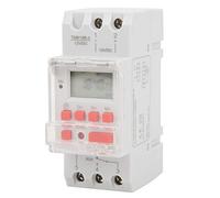 Temporizador Digital Programable 12V DC con Relé LCD 30A 5000W, Interruptor de Tiempo Ajustable, Montaje en Riel DIN 35mm, 16 Programas ON/OFF