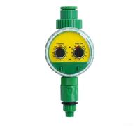 Temporizador electrónico automático de riego para jardín, controlador de riego resistente a la intemperie con pantalla LCD, para programador de mangueras que funciona con pilas, verde (temporizador de