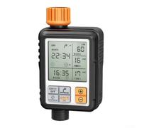 Temporizador inteligente de manguera y controlador automático de riego de jardín. Pantalla LCD y retardo de lluvia. Temporizador de aspersor a pilas con horario personalizable