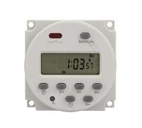 Temporizador, Interruptor de Temporizador con Pantalla Digital 1S~168h 5VA Interruptor de Temporizador de Tipo Pequeño 7 Días Programable para Control Electrónico (12 V CC), (12 VCC)
