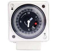 Temporizador mecánico de 220-240V 16A 24 Horas Temporizador mecánico analógico, Interruptor de Tiempo Universal analógico Diario - Interruptor de Tiempo de un Solo Canal